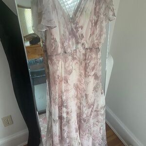 Jenny Yoo size 8 floral bridesmaid maxi dress
